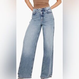 Good American Good Skate Wide-Leg Jeans 6